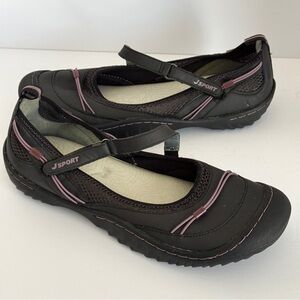 JSport by Jambu Women's Norwich Mary Jane Flats Memory Foam Size 10M